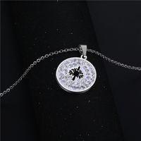 Wholesale Jewelry Simple Hollow Tree Of Life Round Pendant Stainless Steel Necklace Nihaojewelry main image 4