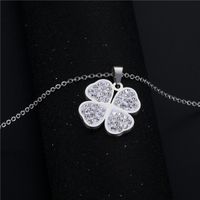 Wholesale Jewelry Simple Four-leaf Clover Pendant Stainless Steel Necklace Nihaojewelry main image 4