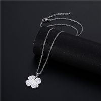 Wholesale Jewelry Simple Four-leaf Clover Pendant Stainless Steel Necklace Nihaojewelry main image 5