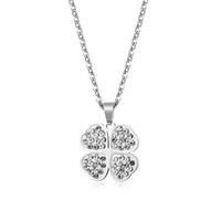 Wholesale Jewelry Simple Four-leaf Clover Pendant Stainless Steel Necklace Nihaojewelry main image 6