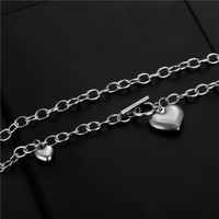 Wholesale Jewelry Retro Heart-shaped Pendant Ot Buckle Stainless Steel Necklace Nihaojewelry main image 5
