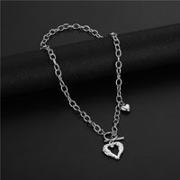 Wholesale Jewelry Retro Hollow Heart-shaped Pendant Ot Buckle Stainless Steel Necklace Nihaojewelry main image 1