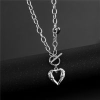 Wholesale Jewelry Retro Hollow Heart-shaped Pendant Ot Buckle Stainless Steel Necklace Nihaojewelry main image 5