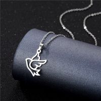 Großhandel Schmuck Einfache Hohle Geometrische Anhänger Edelstahl Halskette Nihaojewelry sku image 10
