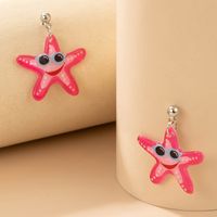 Wholesale New Cartoon Shark Butterfly Starfish Cat Dolphin Earrings Nihaojewelry sku image 3