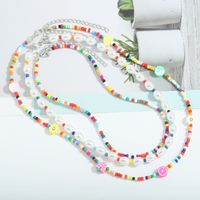 Nihaojewelry Wholesale Jewelry Bohemian Colored Beads Soft Ceramic Fruit Pearl Multi-layer Clavicle Chain main image 6