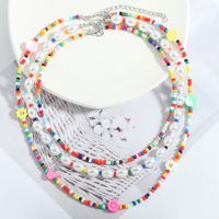 Nihaojewelry Wholesale Jewelry Bohemian Colored Beads Soft Ceramic Fruit Pearl Multi-layer Clavicle Chain main image 5