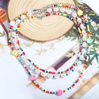 Nihaojewelry Wholesale Jewelry Bohemian Colored Beads Soft Ceramic Fruit Pearl Multi-layer Clavicle Chain main image 4