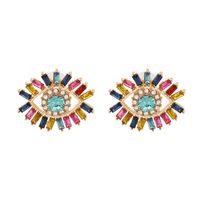 Nihaojewelry Wholesale Jewelry New Angel Eye Colorful Diamonds Earrings main image 1