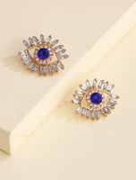 Nihaojewelry Wholesale Jewelry New Angel Eye Colorful Diamonds Earrings main image 3