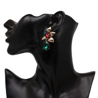 Nihaojewelry Wholesale Jewelry New Alloy Colorful Diamond Flower-shaped Earrings main image 6