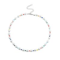 Nihaojewelry Wholesale Jewelry Bohemian Colored Beads Soft Ceramic Fruit Pearl Multi-layer Clavicle Chain sku image 3