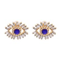 Nihaojewelry Wholesale Jewelry New Angel Eye Colorful Diamonds Earrings sku image 1