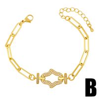 Nihaojewelry Wholesale Jewelry New Simple Thick Chain Geometric Five-pointed Star Palm Bracelet sku image 2