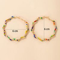 Nihaojewelry Wholesale Jewelry New Korean Circle Color Beads Alloy Earrings main image 5