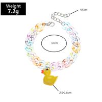 Nihaojewelry Wholesale Jewelry Simple Acrylic Transparent Chain Little Yellow Duck Pendant Bracelet main image 8