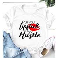 Wholesale Casual Lip Letter Printing Short-sleeved T-shirt Nihaojewelry sku image 15