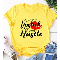 Wholesale Casual Lip Letter Printing Short-sleeved T-shirt Nihaojewelry sku image 5