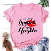 Wholesale Casual Lip Letter Printing Short-sleeved T-shirt Nihaojewelry sku image 14