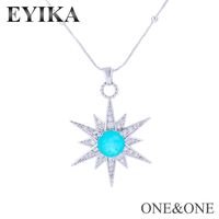 Nihaojewelry Wholesale Jewelry Meteor Green Crystal Pendant Zircon Necklace main image 3