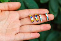 Nihaojewelry Korean Style Color Drip Oil C-shaped Star Butterfly Earrings Wholesale Jewelry main image 6
