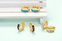 Nihaojewelry بسيطة هندسية مطعمة مربع الزركون أقراط المجوهرات بالجملة main image 3