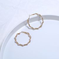 Nihaojewelry Wholesale Jewelry Retro Golden Geometric Round Big Pearl Earrings main image 5