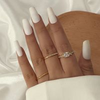 Nihaojewelry Wholesale Jewelry Simple Geometric Alloy Diamond 3-piece Ring main image 1