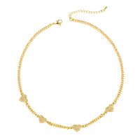 Großhandel Schmuck Kupfer Vergoldete Zirkon Herzförmige Halskette Nihaojewelry main image 6