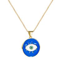 Wholesale Jewelry Copper Eye Round Pendant Necklace Nihaojewelry main image 6