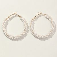 Nihaojewelry Style Ethnique Couleur Riz Perle Boucles D&#39;oreilles En Forme De C Bijoux En Gros main image 5