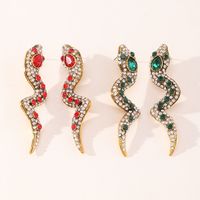Nihaojewelry Fashion Animal Snake-shaped Diamond Earrings Wholesale Jewelry main image 4