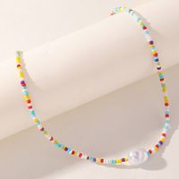 Großhandel Schmuck Farbe Reisperle Perlenanhänger Halskette Nihaojewelry main image 5