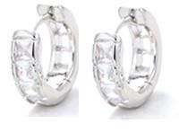 Nihaojewelry Simple Geometric Inlaid Square Zircon Earrings Wholesale Jewelry sku image 4