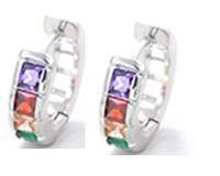 Nihaojewelry Simple Geometric Inlaid Square Zircon Earrings Wholesale Jewelry sku image 5