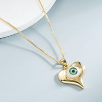 Wholesale Jewelry Demon Eye Copper Inlaid Zircon Necklace Nihaojewelry sku image 1