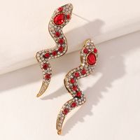 Nihaojewelry Fashion Animal Snake-shaped Diamond Earrings Wholesale Jewelry sku image 1