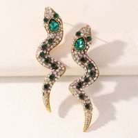 Nihaojewelry Fashion Animal Snake-shaped Diamond Earrings Wholesale Jewelry sku image 2
