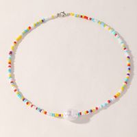 Wholesale Jewelry Color Rice Bead  Pearl Pendant Necklace Nihaojewelry sku image 1