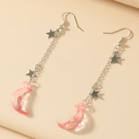 Nihaojewelry Fashion Moon Acrylic Tassel Long Earrings Wholesale Jewelry sku image 1