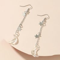 Nihaojewelry Fashion Moon Acrylic Tassel Long Earrings Wholesale Jewelry sku image 3
