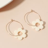 Nihaojewelry Style Coréen Géométrique Fleur Acrylique Boucles D'oreilles En Gros Bijoux sku image 1