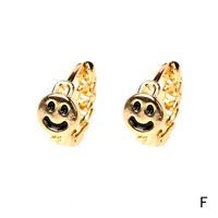 Nihaojewelry Fashion Gold-plated Smiling Face Dripping Oil Earrings Wholesale Jewelry sku image 15