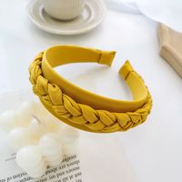Nihaojewelry Korean Style Solid Color Cloth Braided Wide-brimmed Headband Wholesale Jewelry sku image 3