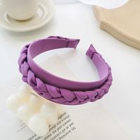Nihaojewelry Korean Style Solid Color Cloth Braided Wide-brimmed Headband Wholesale Jewelry sku image 5