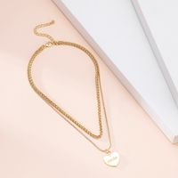 Wholesale Jewelry Simple Snake Bone Chain Heart-shaped Pendant Multilayer Adjustable Necklace Nihaojewelry main image 5