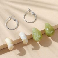 Nihaojewelry Wholesale Jewelry Creative Retro Geometric Resin Earring Sets sku image 3