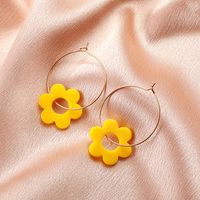 Nihaojewelry Korean Style Geometric Flower Acrylic Earrings Wholesale Jewelry main image 3