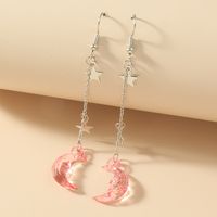 Nihaojewelry Fashion Moon Acrylic Tassel Long Earrings Wholesale Jewelry main image 5
