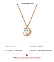 Nihaojewelry Simple Metal Moonstone Pendant Necklace Wholesale Jewelry main image 6